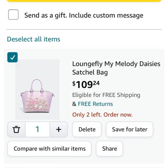 Loungefly My Melody Daisies Satchel Bag - Picture 3 of 3